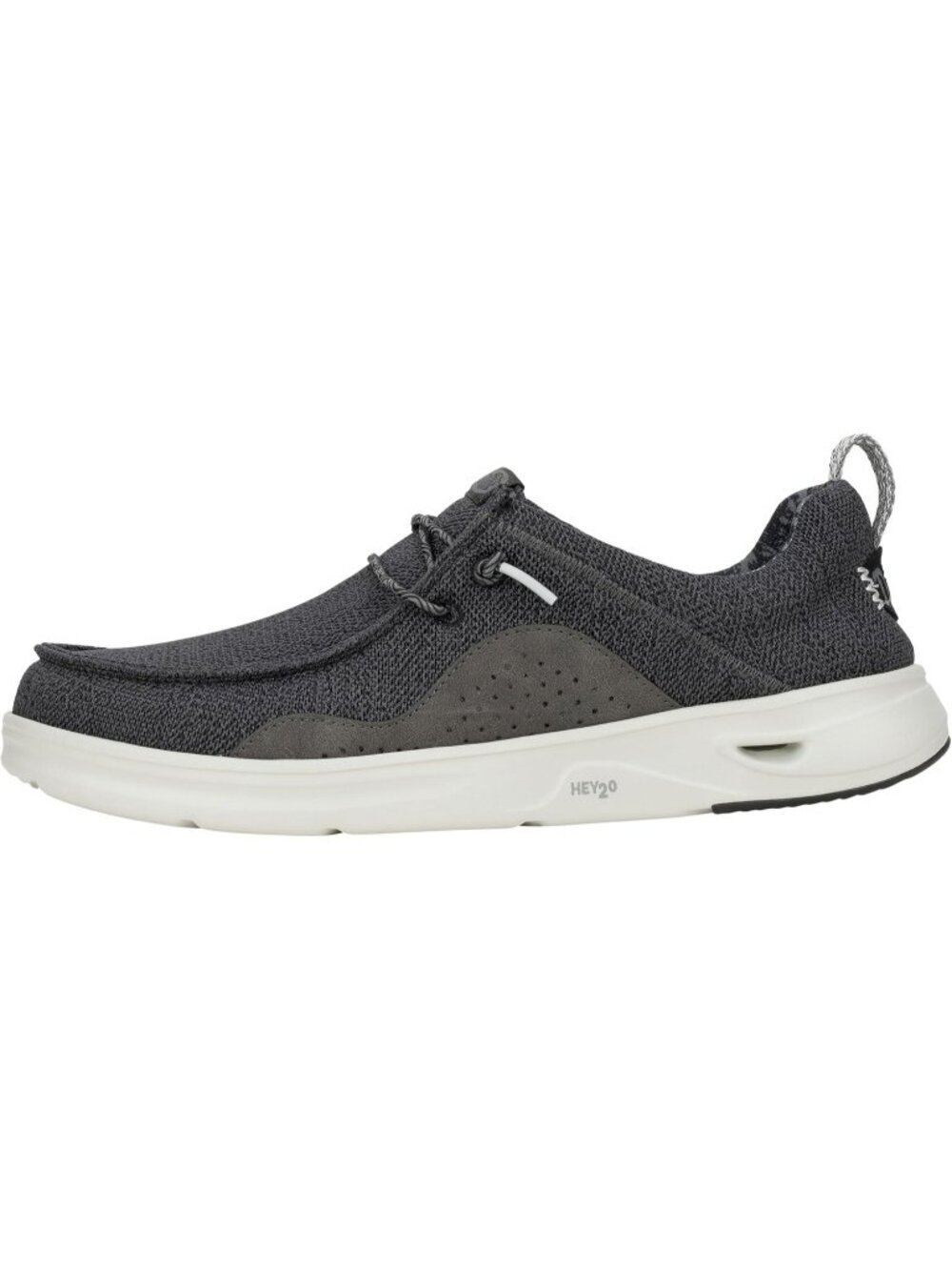 Men’s Black And Monument Grey Wally Hey2O Mesh Lightweight Comfort Slip On Shoes